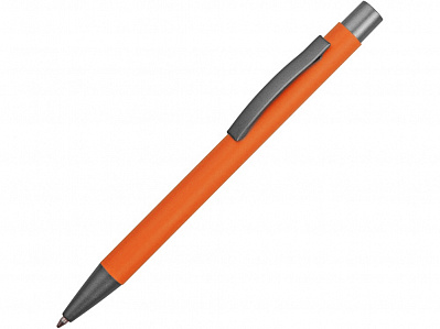 Ручка металлическая soft-touch шариковая Tender (Оранжевый/серый)