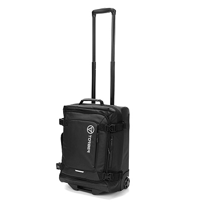 Сумка на колесах TORBER Mobi , полиэстер 900D с PU покрытием, 47 х 34 х 21,5 см, 32 л (Черный)