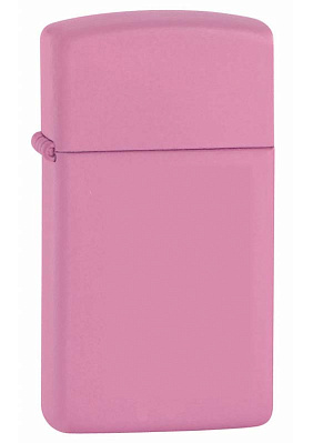 Зажигалка ZIPPO Slim® с покрытием Pink Matte, латунь/сталь, розовая, матовая, 29x10x60 мм (Розовый)