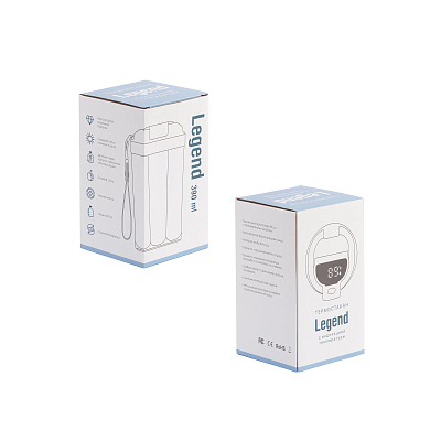 Термостакан "Legend" 390 мл с индикацией температуры, черный