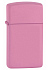 Зажигалка ZIPPO Slim® с покрытием Pink Matte, латунь/сталь, розовая, матовая, 29x10x60 мм - Фото 1