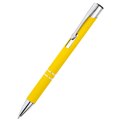 Ручка металлическая Molly софт-тач, желтая (Желтый)