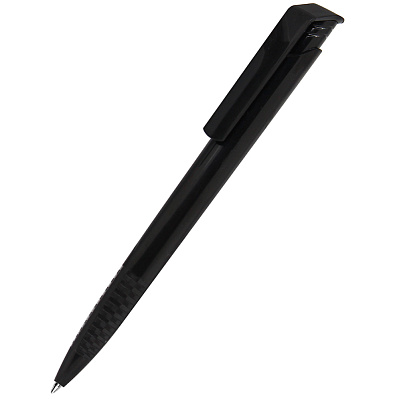 Ручка пластиковая Accent, черная (Черный)
