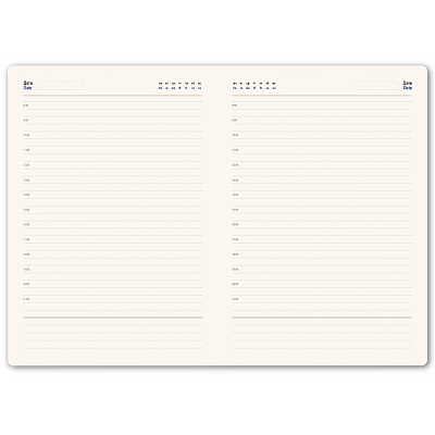 Ежедневник недатированный Pulpy, А5,  лазурный, кремовый блок в линейку, лазурный срез