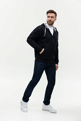 Толстовка мужская STAN с капюшоном на молнии футер с начёсом 280, 17