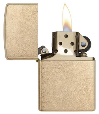 Зажигалка ZIPPO Armor™с покрытием Tumbled Brass, латунь/сталь, золотистая, матовая, 38x13x57 мм