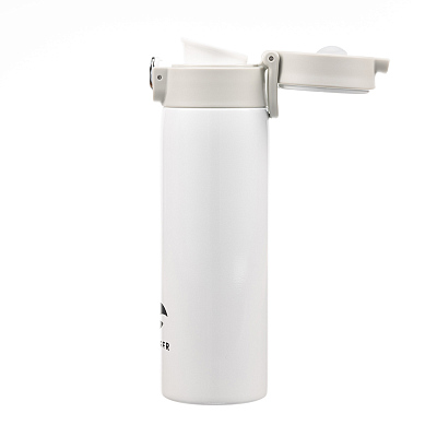 Термокружка Stinger, 0,42 л, сталь/пластик/силикон, белый, 6,5 x 7,5 x 21,9 см