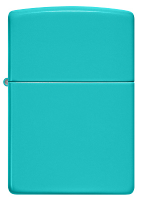 Зажигалка ZIPPO Classic с покрытием Flat Turquoise, латунь/сталь, бирюзовая, глянцевая, 38x13x57 мм