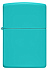 Зажигалка ZIPPO Classic с покрытием Flat Turquoise, латунь/сталь, бирюзовая, глянцевая, 38x13x57 мм - Фото 2