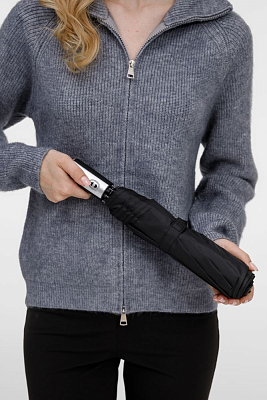 Зонт складной Fiber, темно-синий