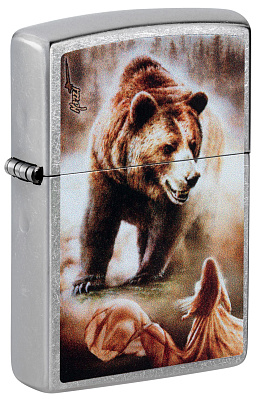 Зажигалка ZIPPO Mazzi® с покрытием Street Chrome, латунь/сталь, серебристая, 38x13x57 мм (Серебристый)