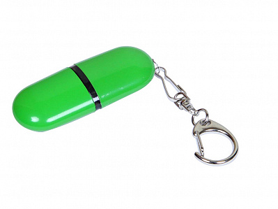 USB 2.0- флешка промо на 16 Гб каплевидной формы (Зеленый)