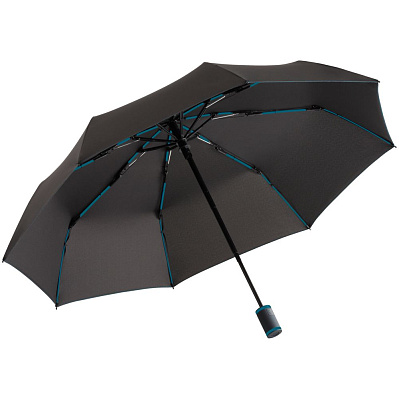 Зонт складной AOC Mini с цветными спицами  (Бирюзовый)