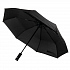 Зонт PRESTON складной с ручкой-фонариком, полуавтомат; черный; D=100 см; 100% полиэстер - Фото 1