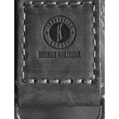 Сумка дорожная KLONDIKE Native, натуральная кожа в черном цвете, 52 х 25 х 35 см