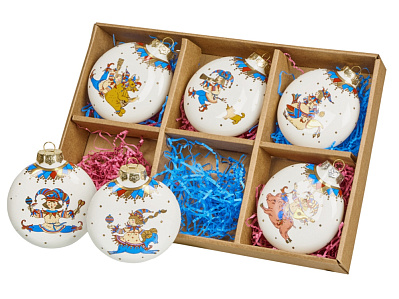 Набор игрушек Медальон Скоморохи (Белый, разноцветный)