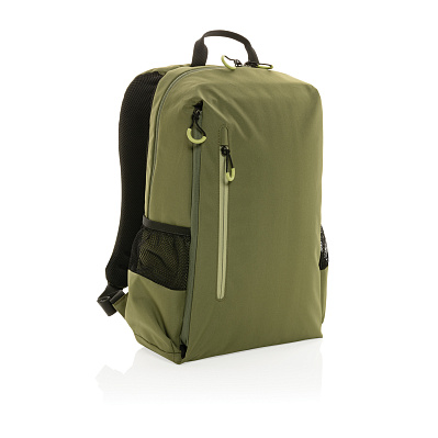 Рюкзак для ноутбука Impact Lima из rPET AWARETM, RFID, 15.6" (Зеленый; зеленый)