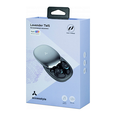 Беспроводные наушники ACCESSTYLE LAVENDER TWS, серебристый