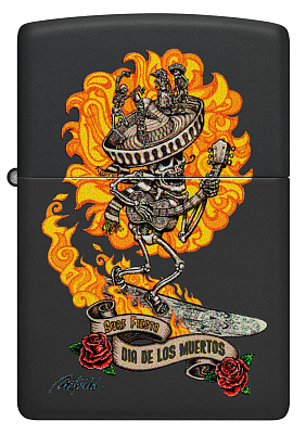 Зажигалка ZIPPO Rick Rietveld с покрытием Black Matte, латунь/сталь, черная, матовая, 38x13x57 мм