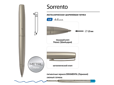 Ручка металлическая шариковая Sorento