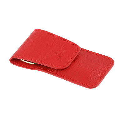 Маникюрный набор DEWAL, 3пр. Футляр: натуральная кожа, цвет красный