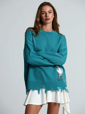 Свитер оверсайз Tricksy Net Grunge на заказ, акрил