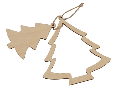 Подвеска Две ёлочки (Натуральный)