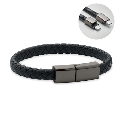 Braided bracelet cable type-C (Чёрный)