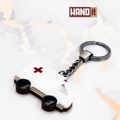 Брелок Скорая помощь (белый с синим) (Белый с красным)