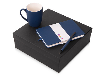 Подарочный набор COLOR IT c блокнотом, ручкой и кружкой (Тёмно-синий)