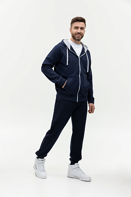 Толстовка мужская STAN с капюшоном на молнии футер без начёса 260, 61