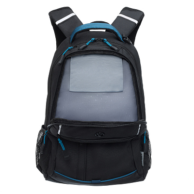 Рюкзак TORBER ROCKIT с отделением для ноутбука 15.6", чёрный/синий, нейлон, 32 х 14 х 50 см, 22л