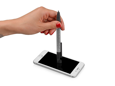 Ручка-стилус металлическая шариковая Multy