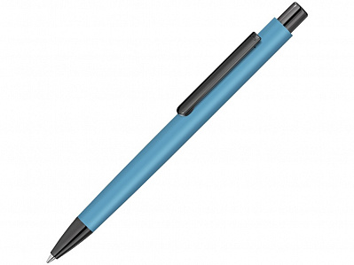 Металлическая шариковая ручка Ellipse gum soft touch с зеркальной гравировкой (Голубой)