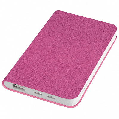 Универсальный аккумулятор "Provence" (5000mAh),розовый,7,5х12,1х1,1см, искусственная кожа,пл (Розовый)