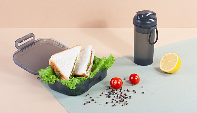 Набор "Eat&Drink box": бутылка, ланч-бокс, черный