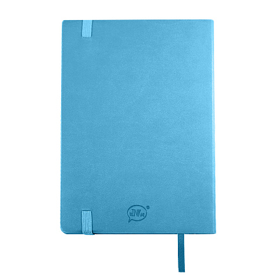 Бизнес-блокнот "RILY", формат А5,  голубой, блок в точку