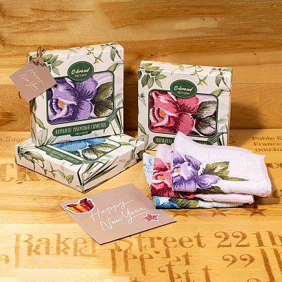 Подарочный комплект махровых салфеток "G-brand" 2074