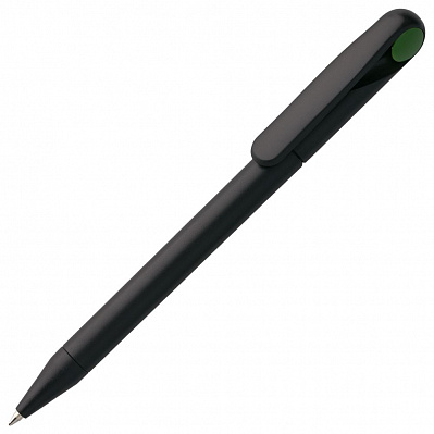 Ручка шариковая Prodir DS1 TMM Dot, черная с зеленым (Зеленый)
