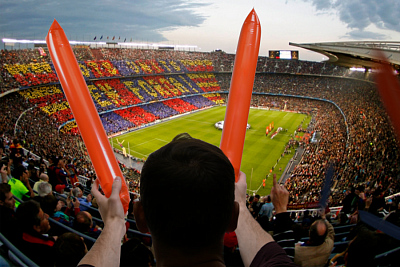 Палки-стучалки STICK   "Оле-Оле", полиэтилен, 60 *10 см, зелёный