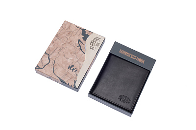 Бумажник KLONDIKE Dawson, натуральная кожа в черном цвете, 9,5 х 2 х 10,5 см