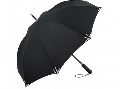 Зонт-трость Safebrella с фонариком и светоотражающими элементами (Черный)