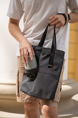 Шоппер Superbag ZIP, с двумя карманами и молнией (черный)