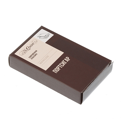 Портсигар S.Quire, нержавеющая сталь, искуственная кожа, тёмно-коричневый, 7,4х11,5х1,8 см