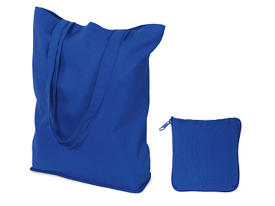 Складная хлопковая сумка Skit (Синий)
