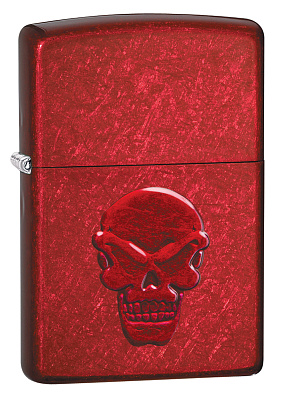 Зажигалка ZIPPO Doom с покрытием Candy Apple Red, латунь/сталь, красная, глянцевая, 38x13x57 мм (Красный)