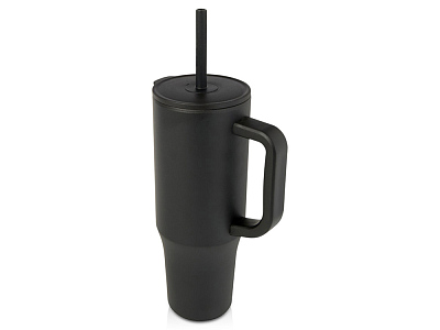 Герметичная термокружка Brady с силиконовой трубочкой, переработанная сталь, 900 мл