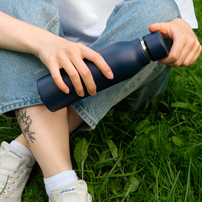 Термобутылка вакуумная герметичная Соренто (Sorento), синяя