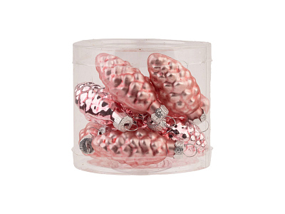 Набор новогодних украшений Шишки из стекла