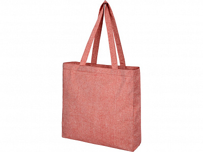 Эко-сумка с клинчиком Pheebs из переработанного хлопка (Красный меланж)